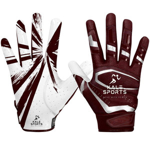 Gants de football américain de qualité supérieure à doigts entiers avec logo et taille personnalisés, durables pour les sports de plein air, prix abordable - Product Image 6