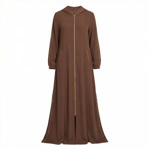 Venta al por mayor de Abayas Abiertas de Chifón Sencillas para Mujeres Musulmanas, Ropa Islámica de Alta Calidad, Estilo Moderno y a la Moda, en Lote - Product Image 1