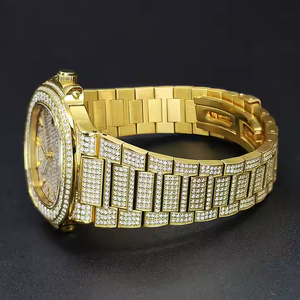 Reloj de Cuarzo Moissanite de Alta Gama con Incrustaciones de Diamantes para Hombre, Estilo Hip Hop, Reloj de Lujo - Product Image 5