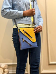 Nouveau sac à bandoulière en cuir recyclé occidental Multi couleur sac à main de vente chaude femmes élégant Unique sac à bandoulière multicolore - Product Image 2