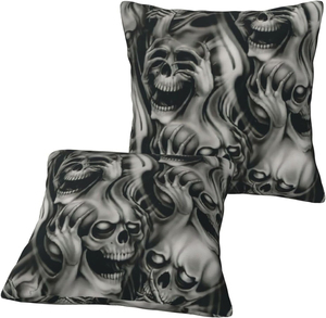 Housse de coussin en satin imprimé, design tendance, luxueuse, lavable, avec fermeture éclair, pour salon, par Standard International - Product Image 2