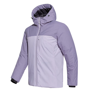 Men's Hooded Ski Jacket Color Blocked Synthetic Insulated <b>Waterproof</b> Gore-Tex Zipper Closure - Product Image 5
