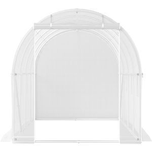 Serra Portatile a Tunnel 15 x 6.5 x 7 piedi con Struttura in Acciaio Zincato, 1 Trave Superiore e Pali Diagonali, in Plastica Verde - Product Image 6