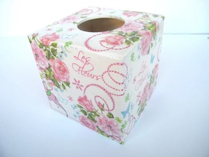 Boîte à mouchoirs en bois à motif floral avec autocollant imprimé pour restaurant, hôtel, utilisation sur table - Product Image 2