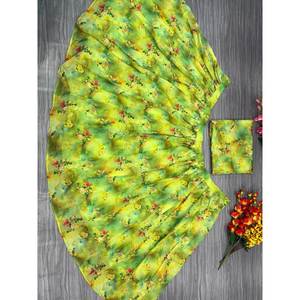 Lo último en ropa y accesorios musulmanes tradicionales Lehenga Choli con estampado floral más hermoso - Product Image 5