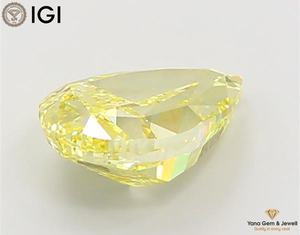 Diamant de laboratoire CVD avec certificat IGI, couleur jaune vif fantaisie, clarté VS2, 5,00 carats, taille poire, pour pendentif de bijoux élégant - Product Image 5