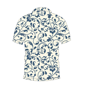 เสื้อโปโลพิมพ์ลายบาร็อคสีน้ำเงินสำหรับผู้ชายแขนสั้นเสื้อแฟชั่นลำลองฤดูร้อน - Product Image 5