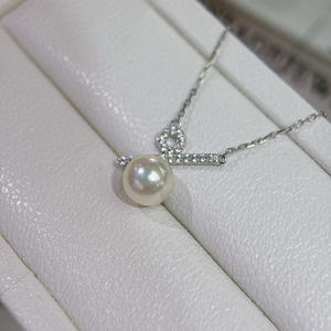 Collar de Perlas de Agua de Mar de Alta Gama en Plata S925 para Mujer, Diseño Exclusivo con Símbolo de Porcentaje, Cadena para Clavícula, Elegante y de Alta Gama - Product Image 4