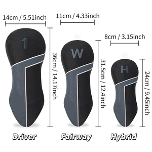Fundas Personalizadas para Palos de Golf con Diseño de Bandera de Estados Unidos Bordada en Cuero PU Negro, Fundas para Palos de Golf con Diseño Nuevo - Product Image 5
