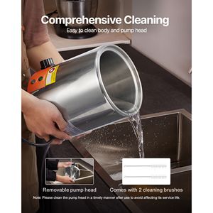 Dispenser Elettrico per Formaggio in Acciaio Inox da 2,4L con Controllo della Temperatura 86-230°F, Attrezzatura Commerciale per Mantecare Caldo il Fudge - Product Image 6
