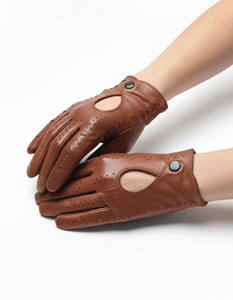 Gants de conduite en cuir |   Gants de voiture doux et antidérapants pour femmes, pour toutes les saisons - Product Image 3