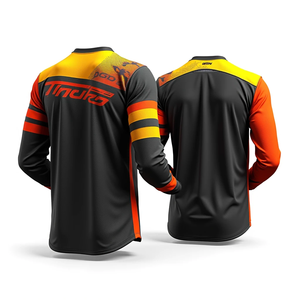Jersey de Ciclismo y Motocross, Talla Grande, Cortavientos, Transpirable, de Secado Rápido, Manga Larga, para Otoño - Product Image 3