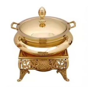 Elegant <b>Table</b> Metal Hot Pot Premium Design Insulated Food Casserole Dining Serving Bowl Category - Product Image 1