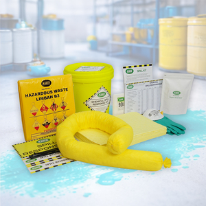 SABER Chemical Spill Response Kit 15L Yellow Pail Industrial Absorbent Leak Control - Product Image 2