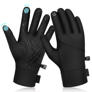 Guantes de invierno con forro polar cálido, impermeables, para correr, senderismo, a prueba de viento, protección contra el frío, para hombres y mujeres, ropa para exteriores - Product Image 1