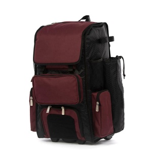 Sac de baseball à roulettes personnalisé, sac à dos pour équipement de softball, sac multi-poches pour batte, 100% polyester, anti-UV, séchage rapide pour - Product Image 5