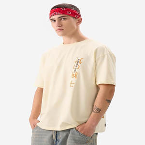 Camiseta Personalizada para Hombre, 100% Algodón, Estilo Holgado con Hombros Caídos, Cuello Alto Extendido, Camiseta de Alta Calidad para Hombre - Product Image 2