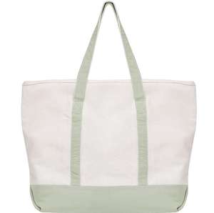 Sac fourre-tout personnalisé avec logo, réutilisable pour les courses, sac de transport quotidien, sac de plage en toile de coton robuste avec fermeture éclair - Product Image 1