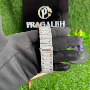 Reloj de Lujo Automático con Esqueleto de Moissanita Totalmente Cubierto de Diamantes, Caja Cuadrada de Acero Inoxidable, Zafiro, Resistente al Agua, Estilo Diamante - Product Image 3