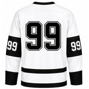 Men White Sublimated Ice Hockey Set Jersey Shorts Polyester Striped <b>Athletic</b> Sports Outfit Team Match Wear Apparel - Product Image 5