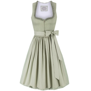 Women's Vintage Dirndl <b>Dress</b> A-Line Midi Sleeveless Square Collar Velvet With Belt <b>Elastic</b> Waist Flared Hem Autumn Style - Product Image 3