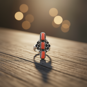 แหวนคอรัลชิ้นใหญ่ น้ำหนัก 6.2 กรัม - Product Image 3