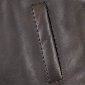 <b>Men's</b> Genuine Leather <b>Long</b> Trench <b>Coat</b> Notched Lapel Single Breasted Regular Sleeve Overcoat casual leather <b>coat</b> - Product Image 6