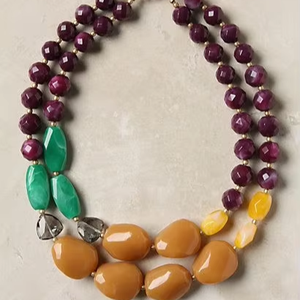 Collier de perles en résine, bijoux fantaisie pour femmes, fabrication indienne, cadeau, colliers de fête - Product Image 4