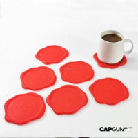 Faible QUANTITÉ MINIMALE DE COMMANDE gadget de Cuisine Classique De Sceau De Cire En Caoutchouc Bière Thé Tasse Coaster