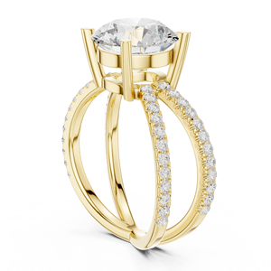 Anillo Solitario de Diamante Cultivado en Laboratorio de 3.50 CT, Oro Sólido de 14K, VS VVS EF, Corte Brillante Redondo, para Uso Diario, Boda, Estilo Moderno - Product Image 4