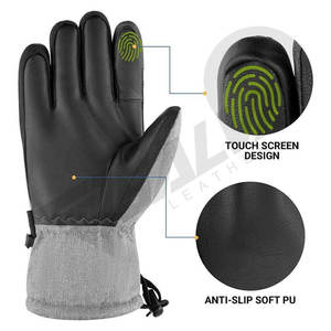 Men Ski Gloves Winter Warm Waterproof Breathable Snow Gloves for Snowboard, Snowmobile in Cold Weather - Product Image 3