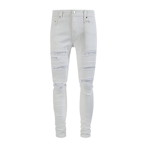 Jeans Rotos Desgastados Unisex, Corte Ajustado, Recto, Holgado, Estilo Urbano, Pantalones de Mezclilla Apilados, Lavado Vintage, Estilo Y2K, 100% Algodón - Product Image 4