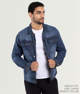 Chaqueta Vaquera para Hombre, Estilo Casual, Cuello Camisero, Manga Regular, Color Sólido, Cierre de Botones, Estilo Otoñal, Corte Estándar - Product Image 2