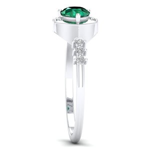 REYES Hip Hop 925 Sterling <b>Silver</b> Pear Cut 0.75 Carat <b>Emerald</b> Gemstone <b>Ring</b> Custom GRA Certified Moissanite Fine Jewelry - Product Image 3