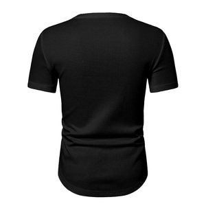 T-shirt à manches courtes pour homme, tissu doux au toucher, extensible et tendance, 100% polyester, tissu frais pour homme - Product Image 3