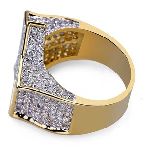 Anillos de Oro Vintage de Alta Calidad al por Mayor, Unisex, Estilo Hip Hop, con Incrustaciones de Circonitas, Diseño de Pentáculo de Cinco Estrellas, Moda Casual - Product Image 3