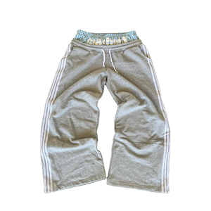 Pantalones Deportivos Bordados con Doble Cintura y Cordón Ajustable, Estilo Vintage, para Hombre y Mujer, Fabricante OEM - Product Image 1