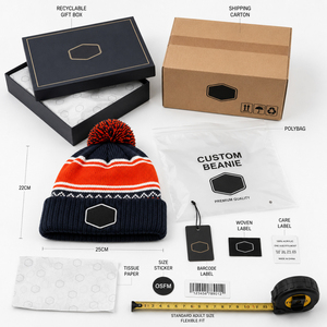 Fabricante de Gorros de Punto Personalizados al por Mayor, Gorros de Invierno de Marca Privada con Pompón y Borde Plegado - Product Image 6