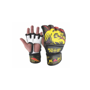 MMA Gloves Half Finger PU Leather <b>Velcro</b> Closure Ultimate Power Design for Martial Arts Adults - Product Image 1