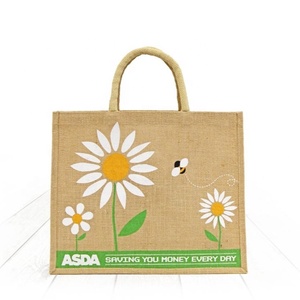 กระเป๋าโท้ทปอกระเจาสำหรับผู้หญิงลายขวางออกแบบโลโก้ได้เป็นมิตรกับสิ่งแวดล้อม - Product Image 2