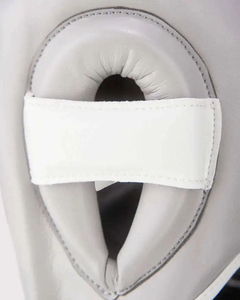 Protège-tête de boxe professionnel personnalisé de qualité supérieure, blanc, avec barre de protection des joues, respirant et réglable - Product Image 6