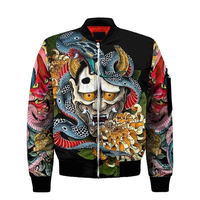 Vestes d'extérieur réversibles de luxe pour hommes, en toile lisse respirante de haute qualité, style Sukajan, à séchage rapide, avec logo personnalisé sur le devant, idéales pour l'automne