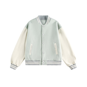 Most Popular Men's Varsity <b>Jacket</b> 100% Cotton Stand Collar Breathable Sporty Casual - Product Image 4