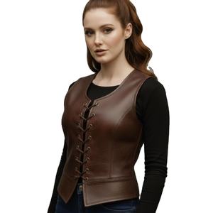 Chaleco de Cuero Cómodo para Mujer, Diseñado para Uso Diario, con un Toque Suave y Elegante, con una Silueta Moderna y Estilizada - Product Image 1