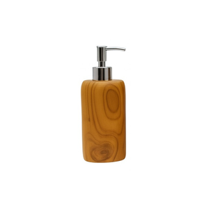 ARTERRA Distributeur de savon de luxe écologique et durable pour salle de bain, en bois de teck, flacon de lotion liquide pour les mains, pompe en acier inoxydable, étanche - Product Image 2