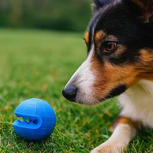 Giocattolo Interattivo in Gomma per Animali Domestici, Palla da 6 cm in Verde, Blu, Rosso e Arancione per Cani Pomerania e Gatti - Product Image 2