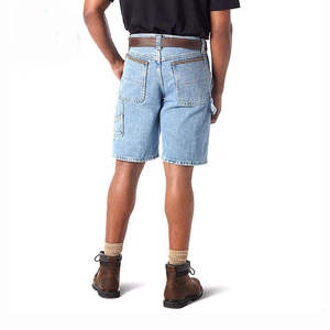 Nuevos shorts de mezclilla azul lavado a la moda, estilo simple, shorts rectos y holgados para hombre, jeans casuales de calle para hombre, transpirables - Product Image 2