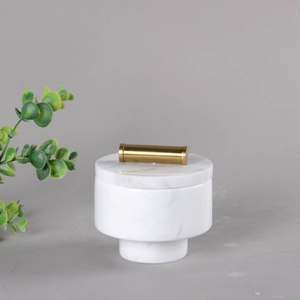 Juego de quemador de incienso Bakhoor redondo de mármol, quemador de Oud Mabkhara de latón, decoración árabe de lujo para el hogar, calidad de exportación - Product Image 4