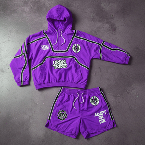 Custom Men <b>Running</b> Outdoor Sportswear <b>Reflective</b> Zip up Polyester Nylon Windbreaker Tracksuit Track <b>Jacket</b> and Shorts Setv - Product Image 5