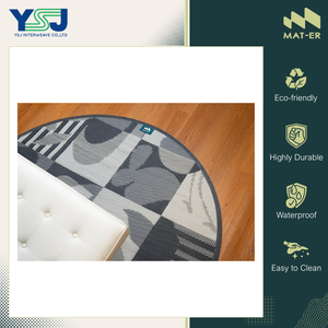 Vente flash sur les tapis d'extérieur ronds au design moderne, imperméables et faciles à nettoyer, 100% polypropylène, fabriqués en Thaïlande - Product Image 3